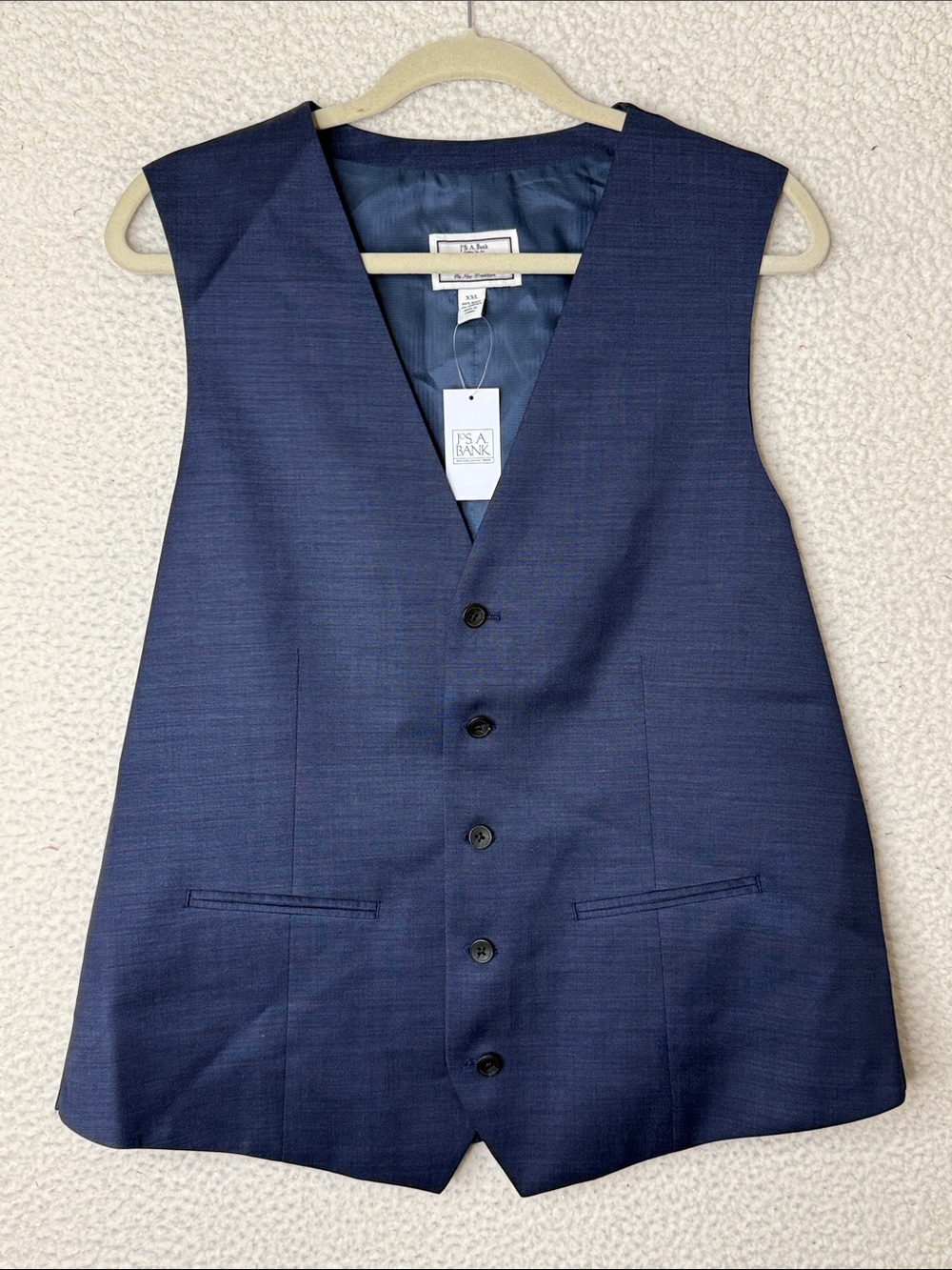 NWT Jos. A. Banks 5 Button Navy Blue Vest Mens XXL